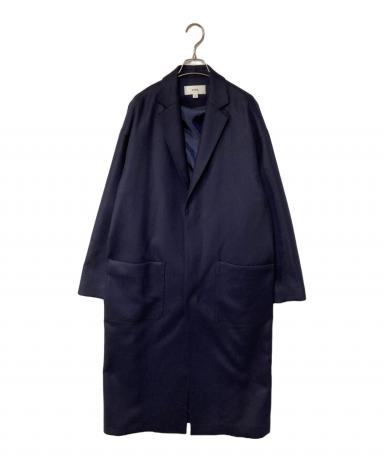 中古・古着通販】HYKE (ハイク) WOOL SHOP COAT ネイビー サイズ:XL
