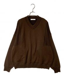 yashiki（ヤシキ）の古着「Ryoshu V neck Knit」｜ブラウン