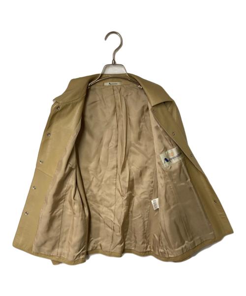 Aquascutum（アクアスキュータム）Aquascutum (アクアスキュータム) レザージャケット ベージュ サイズ:11の古着・服飾アイテム