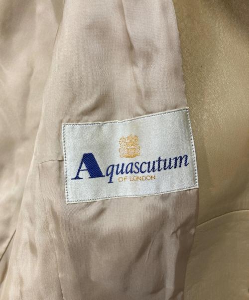 Aquascutum（アクアスキュータム）Aquascutum (アクアスキュータム) レザージャケット ベージュ サイズ:11の古着・服飾アイテム