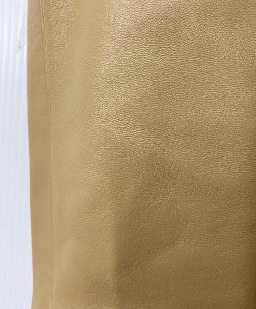 Aquascutum（アクアスキュータム）Aquascutum (アクアスキュータム) レザージャケット ベージュ サイズ:11の古着・服飾アイテム