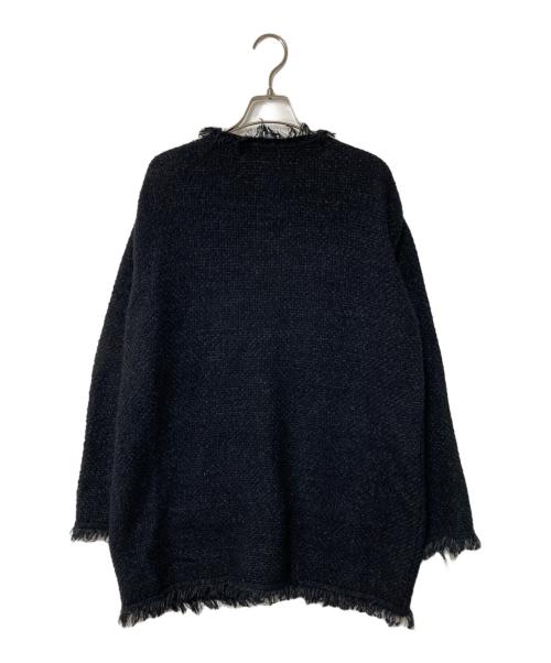 ADAWAS（アダワス）ADAWAS (アダワス) ニットツイードジャケット ブラック サイズ:FREEの古着・服飾アイテム