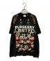 BURBERRY LONDON（バーバリーロンドン）の古着「Limited Flower Logo T-shirt」｜ブラック