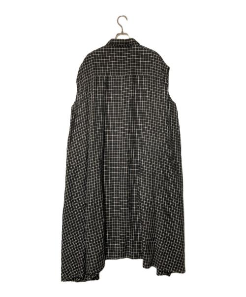 fog linen work（フォグリネンワーク）fog linen work (フォグリネンワーク) チェックノースリーブワンピース ホワイト×ブラック サイズ:Freeの古着・服飾アイテム
