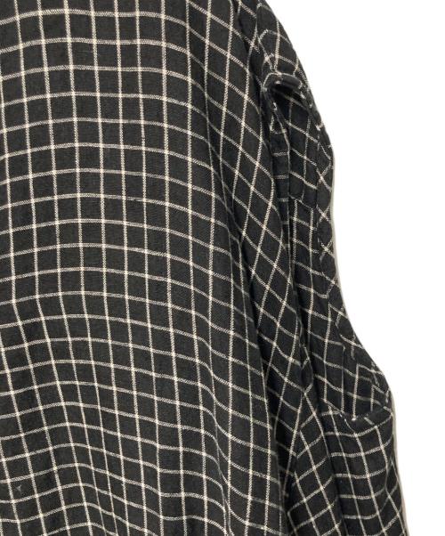 fog linen work（フォグリネンワーク）fog linen work (フォグリネンワーク) チェックノースリーブワンピース ホワイト×ブラック サイズ:Freeの古着・服飾アイテム