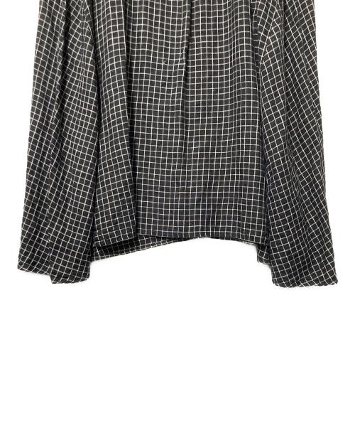 fog linen work（フォグリネンワーク）fog linen work (フォグリネンワーク) チェックノースリーブワンピース ホワイト×ブラック サイズ:Freeの古着・服飾アイテム