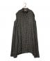 fog linen work（フォグリネンワーク）の古着「チェックノースリーブワンピース」｜ホワイト×ブラック