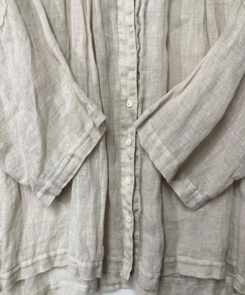 nest Robe（ネストローブ）nest Robe (ネストローブ) ワイドリネンシャツ ベージュ サイズ:FREEの古着・服飾アイテム