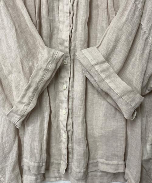 nest Robe（ネストローブ）nest Robe (ネストローブ) ワイドリネンシャツ ベージュ サイズ:FREEの古着・服飾アイテム