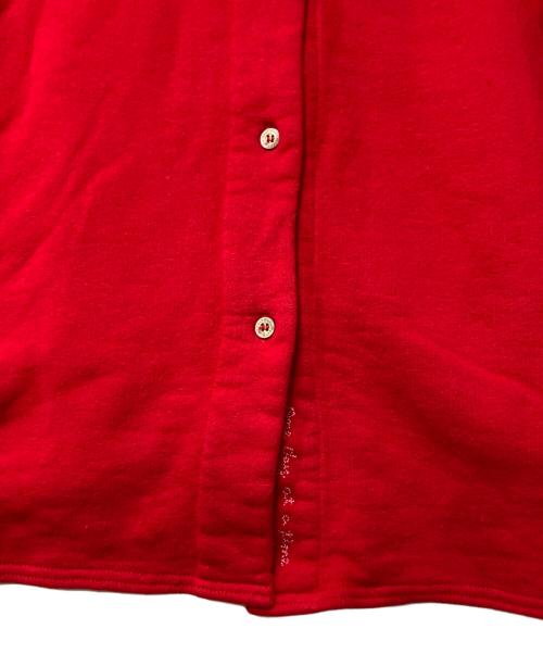 nest Robe（ネストローブ）nest Robe (ネストローブ) 裏毛2WAY刺繍カーディガン レッド サイズ:FREEの古着・服飾アイテム