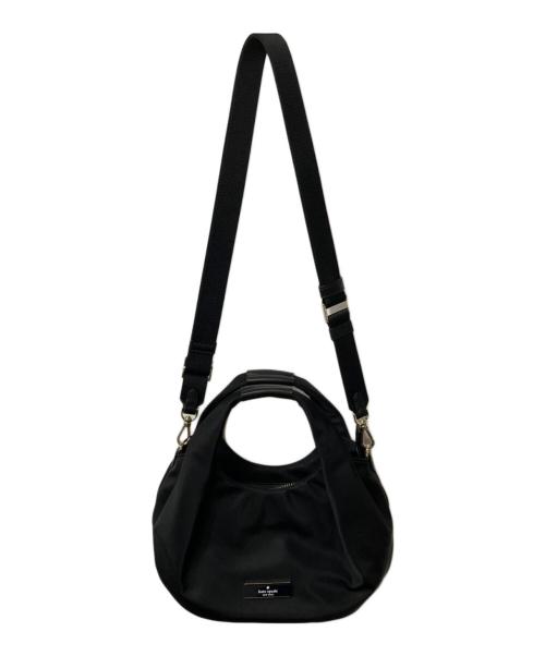 Kate Spade（ケイトスペード）Kate Spade (ケイトスペード) カータースモール プリテッド クロスボディ ブラックの古着・服飾アイテム