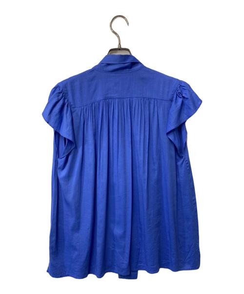 BALLSEY（ボールジィ）BALLSEY (ボールジィ) シアーアムンゼン ボウタイブラウス ブルー サイズ:36の古着・服飾アイテム