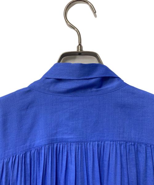 BALLSEY（ボールジィ）BALLSEY (ボールジィ) シアーアムンゼン ボウタイブラウス ブルー サイズ:36の古着・服飾アイテム