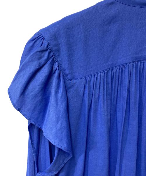 BALLSEY（ボールジィ）BALLSEY (ボールジィ) シアーアムンゼン ボウタイブラウス ブルー サイズ:36の古着・服飾アイテム