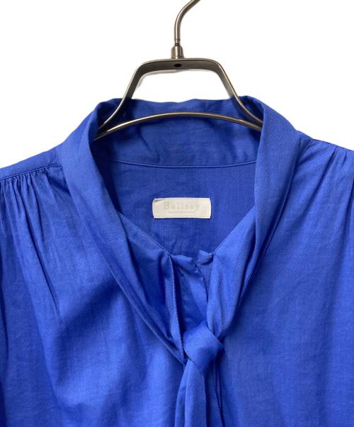 BALLSEY（ボールジィ）BALLSEY (ボールジィ) シアーアムンゼン ボウタイブラウス ブルー サイズ:36の古着・服飾アイテム