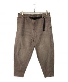 DUFFER（ダファー）の古着「WEBBING BELT KERSEY WIDE PANTS」｜ブラウン