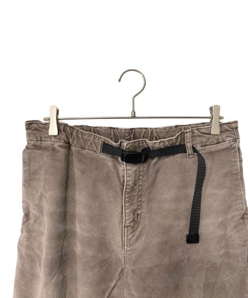 DUFFER（ダファー）DUFFER (ダファー) WEBBING BELT KERSEY WIDE PANTS ブラウン サイズ:Lの古着・服飾アイテム