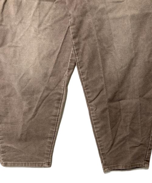 DUFFER（ダファー）DUFFER (ダファー) WEBBING BELT KERSEY WIDE PANTS ブラウン サイズ:Lの古着・服飾アイテム