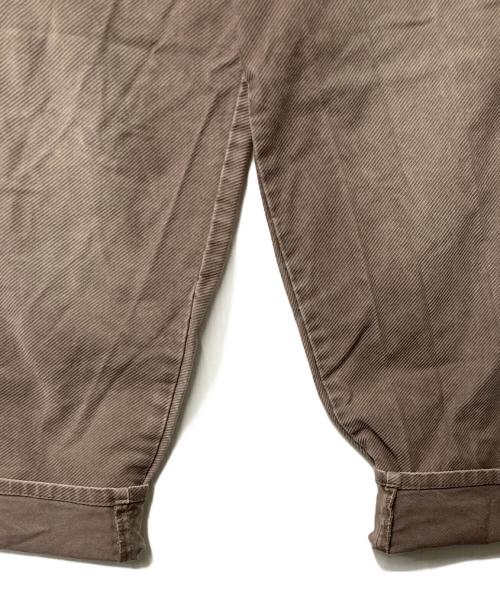DUFFER（ダファー）DUFFER (ダファー) WEBBING BELT KERSEY WIDE PANTS ブラウン サイズ:Lの古着・服飾アイテム