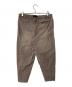 DUFFER (ダファー) WEBBING BELT KERSEY WIDE PANTS ブラウン サイズ:L：5000円