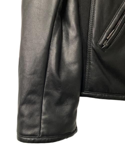 VERSACE（ヴェルサーチェ）VERSACE (ヴェルサーチェ) ラムレザージャケット ブラック サイズ:50の古着・服飾アイテム