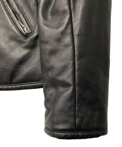 VERSACE（ヴェルサーチェ）VERSACE (ヴェルサーチェ) ラムレザージャケット ブラック サイズ:50の古着・服飾アイテム