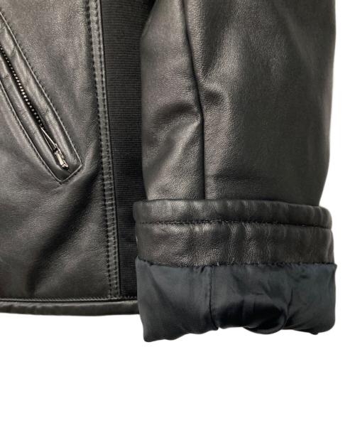 VERSACE（ヴェルサーチェ）VERSACE (ヴェルサーチェ) ラムレザージャケット ブラック サイズ:50の古着・服飾アイテム