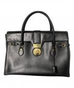 BROOKS BROTHERSブルックスブラザーズ）の古着「レザーダレスバッグ」｜ブラック