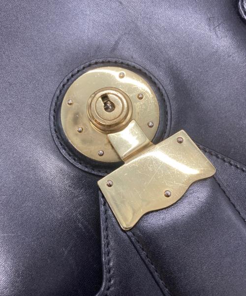 BROOKS BROTHERS（ブルックスブラザーズ）BROOKS BROTHERS (ブルックスブラザーズ) レザーダレスバッグ ブラックの古着・服飾アイテム