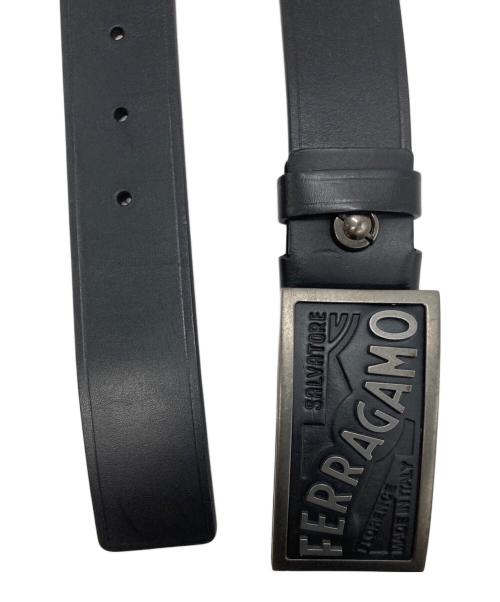 Salvatore Ferragamo（サルヴァトーレ フェラガモ）Salvatore Ferragamo (サルヴァトーレ フェラガモ) ロゴバックルレザーベルト ブラックの古着・服飾アイテム