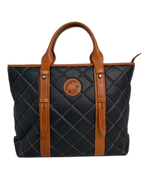 HUNTING WORLD（ハンティングワールド）HUNTING WORLD (ハンティングワールド) キルティングバチュークロストートバッグ ネイビーの古着・服飾アイテム