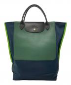 LONGCHAMPロンシャン）の古着「LE PLIAGE RE-PLAY」｜ネイビー×グリーン