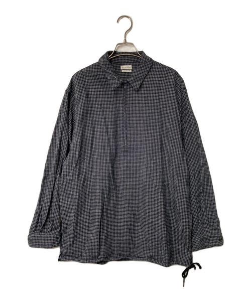 STEVEN ALAN（スティーブンアラン）STEVEN ALAN (スティーブンアラン) GRAPH CHECK ZIP PULL OVER SHIRT ブラック×ホワイト サイズ:Mの古着・服飾アイテム