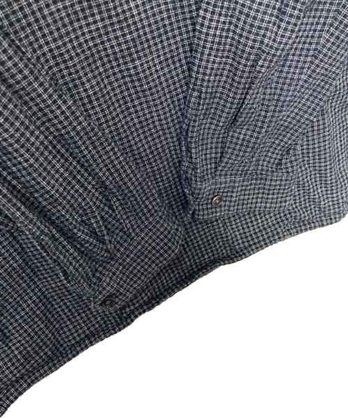 STEVEN ALAN（スティーブンアラン）STEVEN ALAN (スティーブンアラン) GRAPH CHECK ZIP PULL OVER SHIRT ブラック×ホワイト サイズ:Mの古着・服飾アイテム