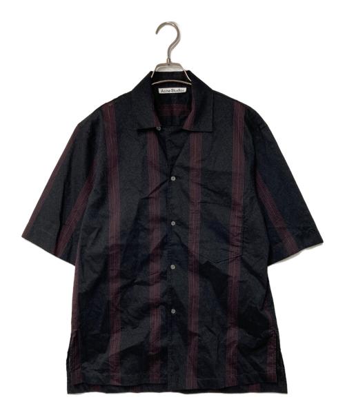 Acne studios（アクネ ストゥディオズ）Acne studios (アクネ ストゥディオズ) オープンカラーシャツ レッド×ブラック サイズ:46の古着・服飾アイテム