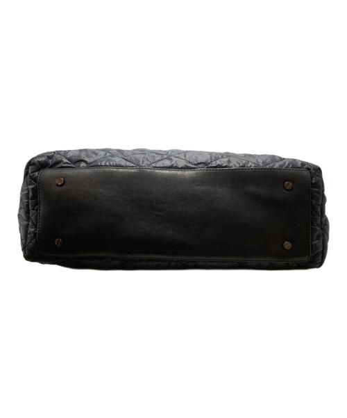 TORY BURCH（トリーバーチ）TORY BURCH (トリーバーチ) キルティングトートバッグ ネイビー×ブラックの古着・服飾アイテム