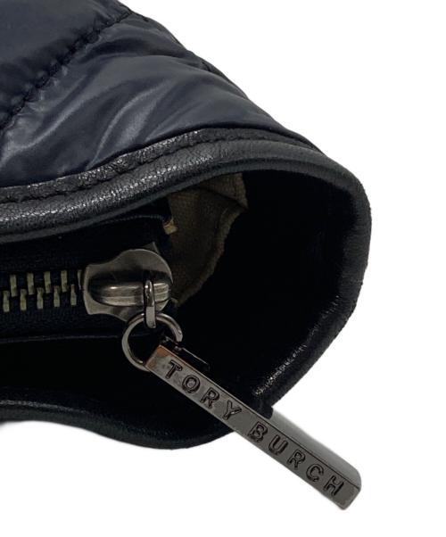 TORY BURCH（トリーバーチ）TORY BURCH (トリーバーチ) キルティングトートバッグ ネイビー×ブラックの古着・服飾アイテム