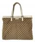 GUCCI（グッチ）の古着「GGキャンバストートバッグ」｜ホワイト×ベージュ