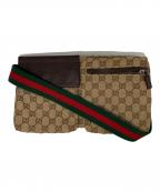 GUCCIグッチ）の古着「GGキャンバス ボディバッグ」｜ベージュ