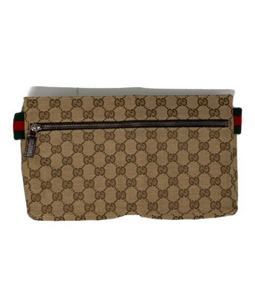 GUCCI（グッチ）GUCCI (グッチ) GGキャンバス ボディバッグ ベージュの古着・服飾アイテム