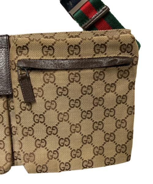 GUCCI（グッチ）GUCCI (グッチ) GGキャンバス ボディバッグ ベージュの古着・服飾アイテム