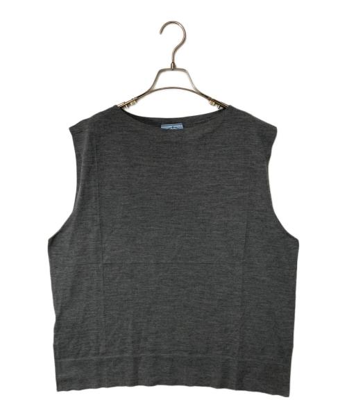 PRADA（プラダ）PRADA (プラダ) ノースリーブニット グレー サイズ:36の古着・服飾アイテム