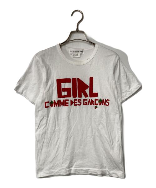 COMME des GARCONS GIRL（コムデギャルソンガール）COMME des GARCONS GIRL (コムデギャルソンガール) ストロベリーTシャツ ホワイト サイズ:Lの古着・服飾アイテム