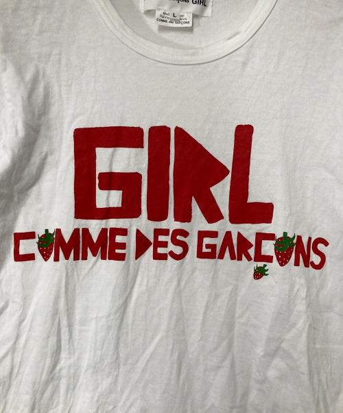 COMME des GARCONS GIRL（コムデギャルソンガール）COMME des GARCONS GIRL (コムデギャルソンガール) ストロベリーTシャツ ホワイト サイズ:Lの古着・服飾アイテム