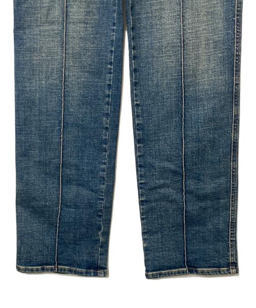 MIU MIU（ミュウミュウ）MIU MIU (ミュウミュウ) ロゴ刺繍デニムパンツ インディゴ サイズ:24の古着・服飾アイテム