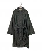 Salvatore Ferragamoサルヴァトーレ フェラガモ）の古着「シルク混ナイロンコート」｜ダークグリーン