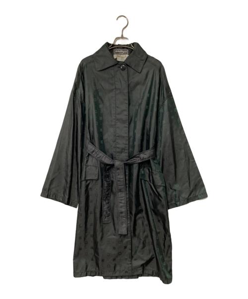 Salvatore Ferragamo（サルヴァトーレ フェラガモ）Salvatore Ferragamo (サルヴァトーレ フェラガモ) シルク混ナイロンコート ダークグリーン サイズ:40の古着・服飾アイテム