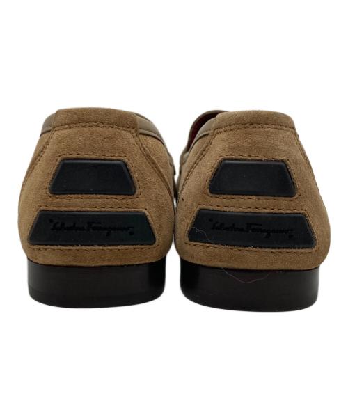 Salvatore Ferragamo（サルヴァトーレ フェラガモ）Salvatore Ferragamo (サルヴァトーレ フェラガモ) スクエアトゥーシューズ ブラウン サイズ:UK7の古着・服飾アイテム