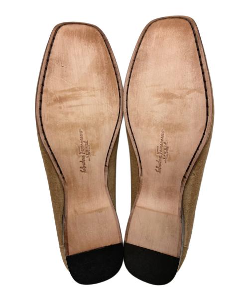Salvatore Ferragamo（サルヴァトーレ フェラガモ）Salvatore Ferragamo (サルヴァトーレ フェラガモ) スクエアトゥーシューズ ブラウン サイズ:UK7の古着・服飾アイテム