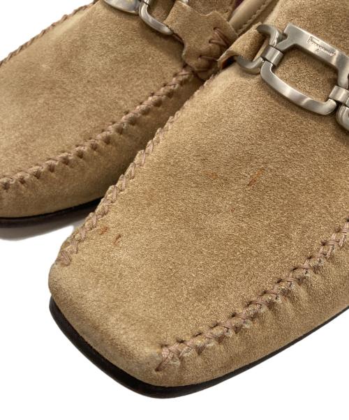 Salvatore Ferragamo（サルヴァトーレ フェラガモ）Salvatore Ferragamo (サルヴァトーレ フェラガモ) スクエアトゥーシューズ ブラウン サイズ:UK7の古着・服飾アイテム